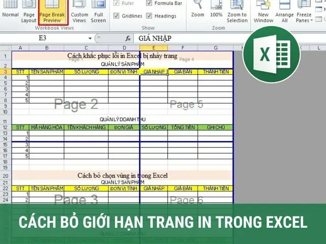 Cách Bỏ Giới Hạn Trang In Excel 2010: Hướng Dẫn Chi Tiết & Khắc Phục Lỗi