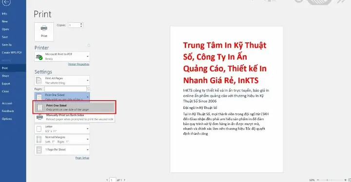 Cách In 1 Mặt Trên Máy In Và Trong Các Phần Mềm Phổ Biến