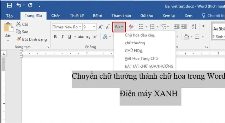 Cách Chuyển Chữ In Hoa Thành Chữ Thường Nhanh Chóng Trong Word & Excel