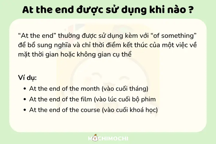Phân Biệt In The End Và At The End: Cách Dùng & Ví Dụ Chi Tiết