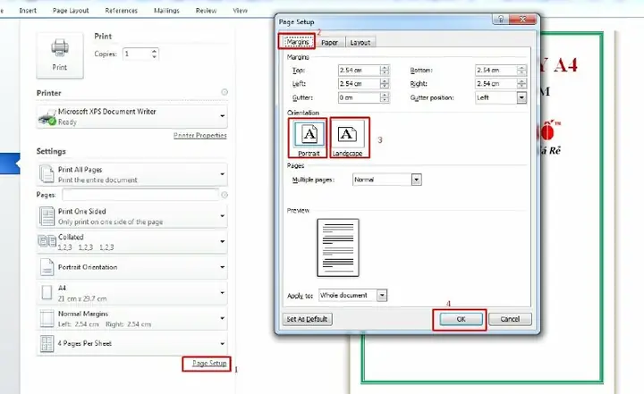 Hướng Dẫn Chi Tiết Cách In 1/4 Giấy A4 (4 Trang/tờ) Hướng Dẫn Chi Tiết Cách In 1/4 Giấy A4 (4 Trang/tờ)