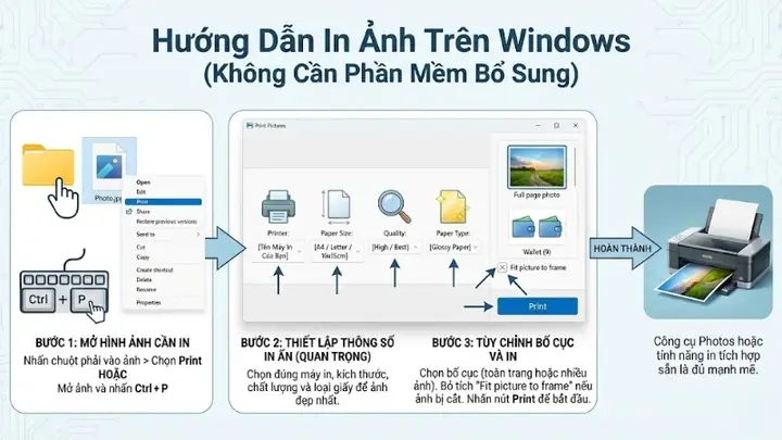 Cách In Ảnh Từ Máy Tính Ra Giấy Đẹp, Chuẩn Kích Thước Cách In Ảnh Từ Máy Tính Ra Giấy Đẹp, Chuẩn Kích Thước