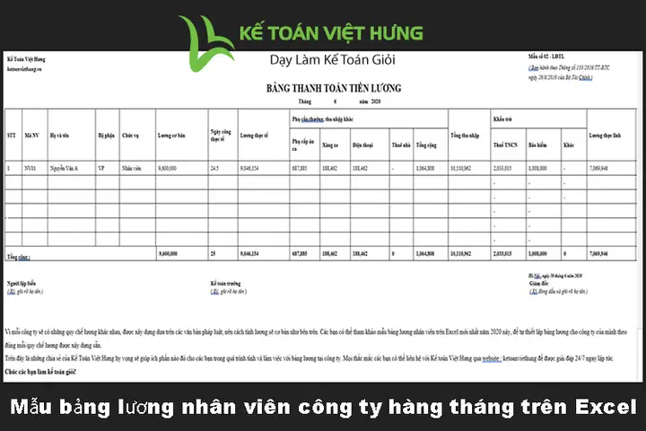 Hướng Dẫn Chi Tiết Cách In Bảng Lương Trên Excel Chuẩn Xác