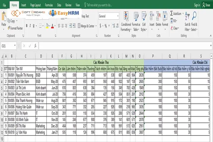 Hướng Dẫn Cách In Bảng Lương Từng Nhân Viên Chi Tiết Bằng Excel