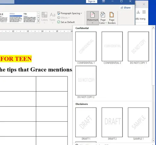 Hướng Dẫn Cách Chèn Chữ Chìm (watermark) Trong Word Đơn Giản Và Chi Tiết