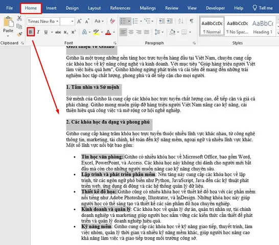 Cách In Đậm Chữ Trong Word Nhanh Chóng Và Hiệu Quả (hướng Dẫn Chi Tiết)