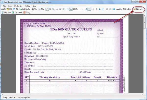 Hướng Dẫn Chi Tiết Cách In Hóa Đơn Điện Tử Trên Misa