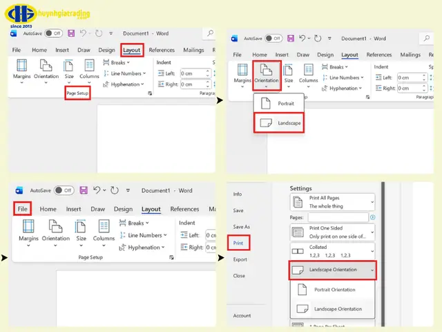 Hướng Dẫn Chi Tiết Cách In Ngang Khổ Giấy A4 Trong Word 2010