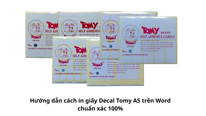 Cách In Nhãn Tomy 107 Đúng Kích Thước Và Chuẩn Mực Trên Máy Tính