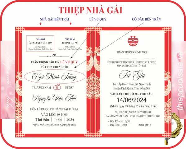 Hướng Dẫn Chi Tiết Cách In Thiệp Cưới Nhà Gái Chuẩn Xác & Đầy Đủ Nhất