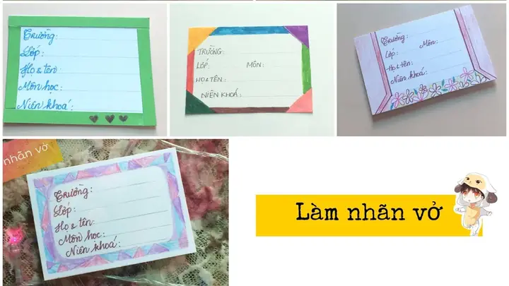 Cách Làm Nhãn Vở In Hình Đẹp Đơn Giản Tại Nhà Với Canva & Word