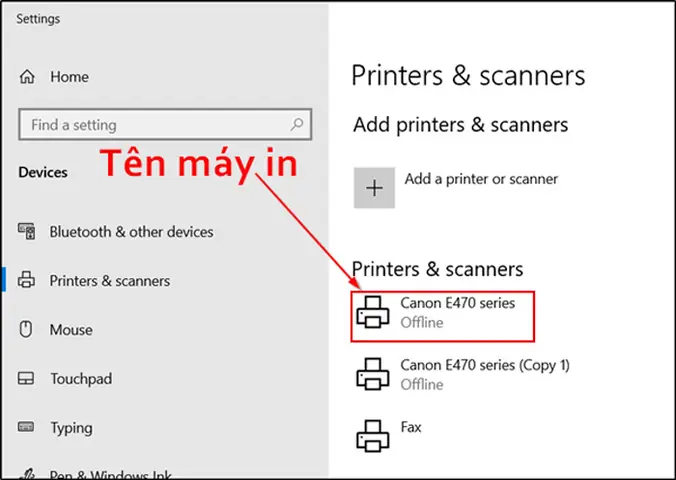 Hướng Dẫn Chi Tiết Cách Xem Tên Máy In Canon Trên Máy Tính & Thân Máy