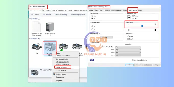 Cách Chỉnh Đậm Nhạt Mực Máy In Hp Đơn Giản & Hiệu Quả