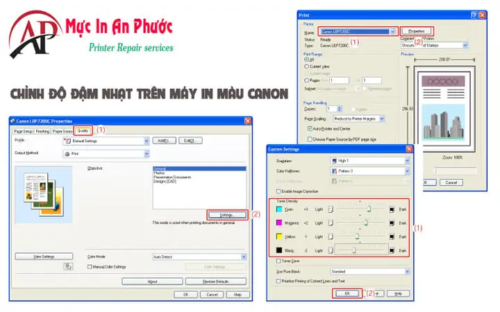 Hướng Dẫn Chỉnh Màu Mực Máy In Canon Đậm Nhạt, Rõ Nét Hướng Dẫn Chỉnh Màu Mực Máy In Canon Đậm Nhạt, Rõ Nét