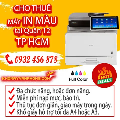 Cho Thuê Máy In Màu Tphcm: Báo Giá, Dịch Vụ & Kinh Nghiệm Chọn Lọc