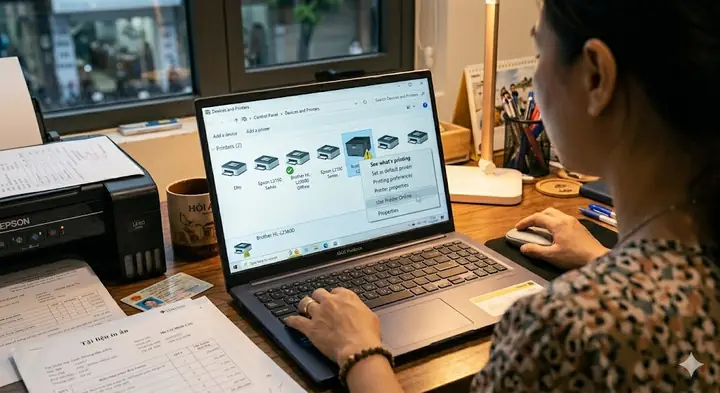 Hướng Dẫn Chuyển Máy In Từ Offline Sang Online Nhanh Chóng