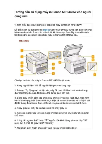 Hướng Dẫn Sử Dụng Máy In Canon Mf244dw Chi Tiết Cho Người Mới Bắt Đầu