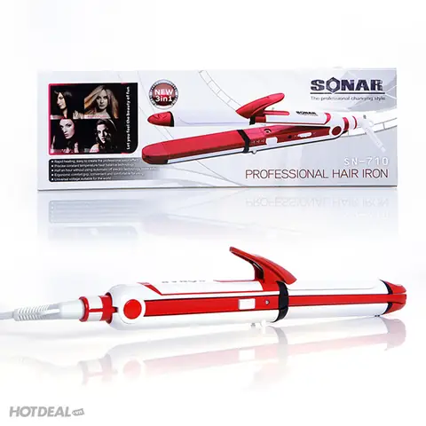 Máy Làm Tóc Sonar 3 In 1: Đa Năng Uốn - Duỗi - Bấm Cho Mọi Kiểu Tóc