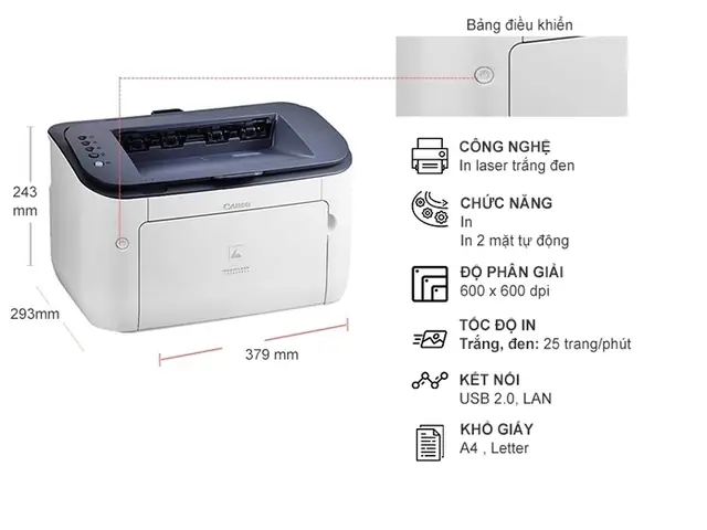 Máy In Laser Đen Trắng Canon Lbp6230dn: Đánh Giá Chi Tiết, Tính Năng & Địa Chỉ Mua