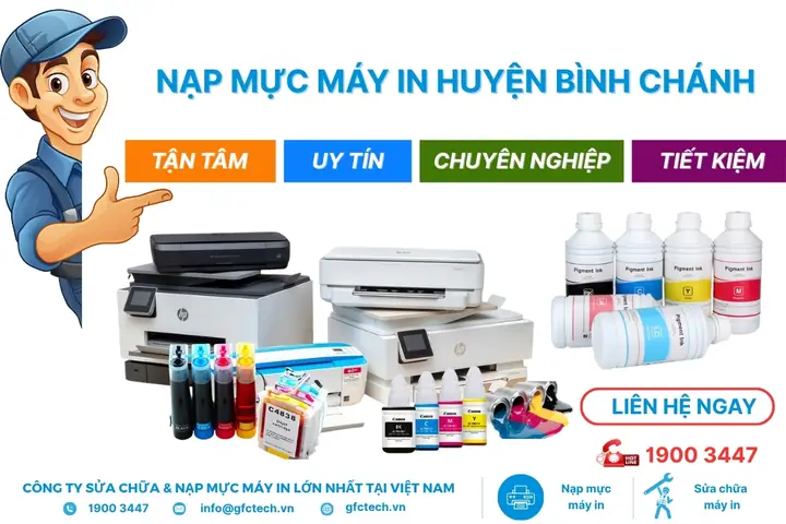Nạp Mực Máy In Huyện Bình Chánh: Báo Giá & Dịch Vụ Tận Nơi Nhanh Chóng Nạp Mực Máy In Huyện Bình Chánh: Báo Giá & Dịch Vụ Tận Nơi Nhanh Chóng