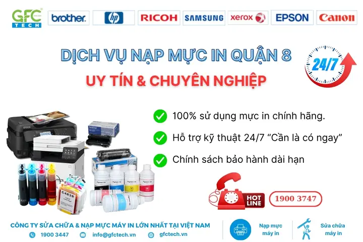Dịch Vụ Nạp Mực Máy In Quận 8 Tận Nơi Uy Tín, Giá Rẻ Dịch Vụ Nạp Mực Máy In Quận 8 Tận Nơi Uy Tín, Giá Rẻ