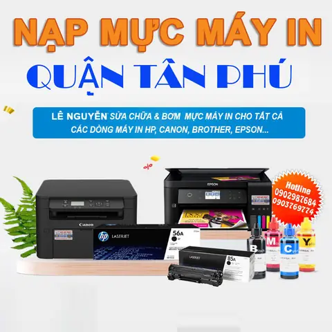 Nạp Mực Máy In Quận Tân Phú: Dịch Vụ Tận Nơi, Giá Rẻ, Nhanh Chóng 24/7 Nạp Mực Máy In Quận Tân Phú: Dịch Vụ Tận Nơi, Giá Rẻ, Nhanh Chóng 24/7