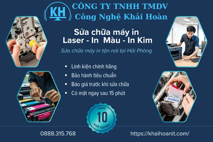 Dịch Vụ Sửa Máy In Màu Tại Hải Phòng: Chuyên Nghiệp, Nhanh Chóng, Giá Tốt