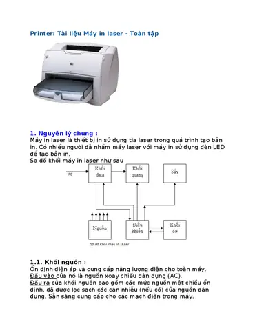 Tài Liệu Máy In Laser Toàn Tập: Nguyên Lý, Cấu Tạo Và Cách Sử Dụng Chi Tiết Tài Liệu Máy In Laser Toàn Tập: Nguyên Lý, Cấu Tạo Và Cách Sử Dụng Chi Tiết