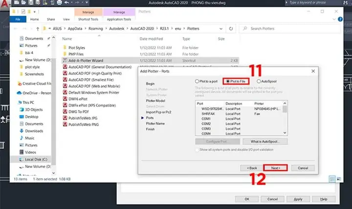 Hướng Dẫn Chi Tiết Cách Tạo Máy In Ảo Trong Autocad Để Xuất File Pdf